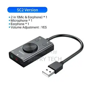 Orico Portable Usb External Sound Card With 3.5mm Audio