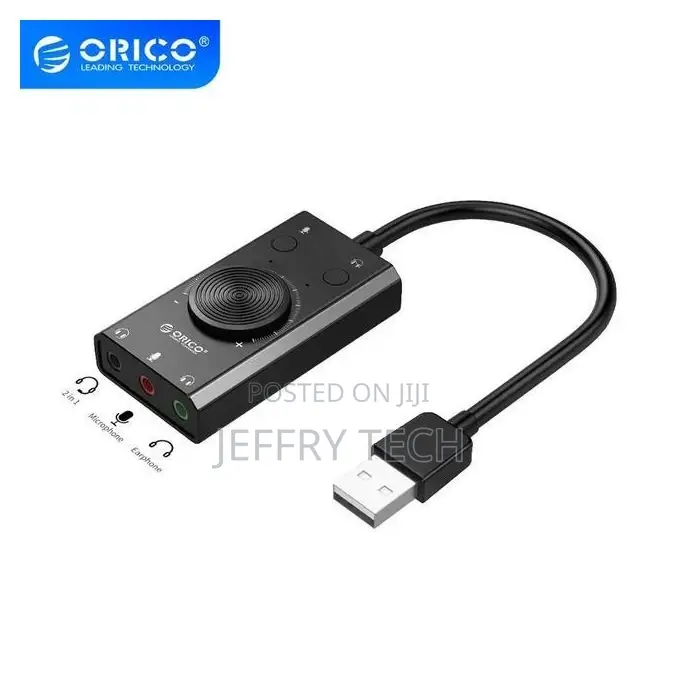 Orico Portable Usb External Sound Card With 3.5mm Audio