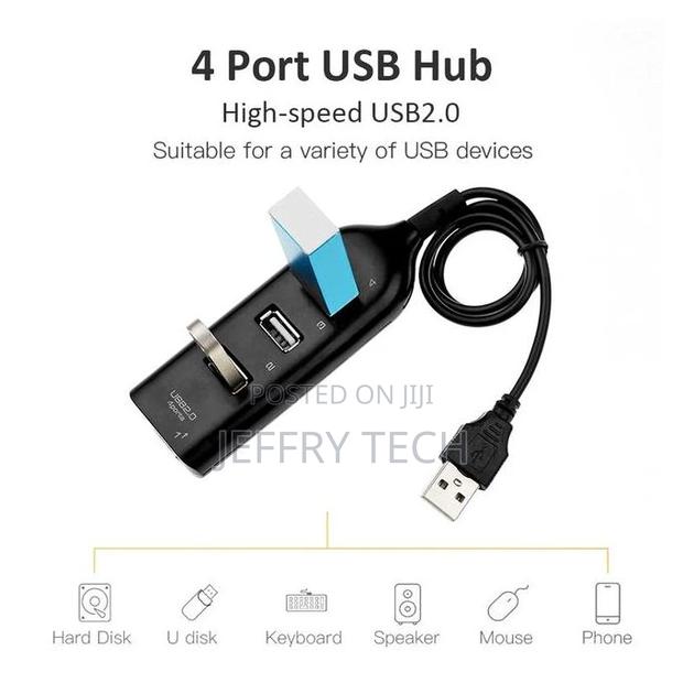 Usb 2.0 Hub Adapter Usb Power Strip 4-Port Hi-Speed Multi - thumbnail 2