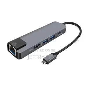 5 in 1 Mosible Type C to HDTV Usb C Hub Rj45 100m Hub