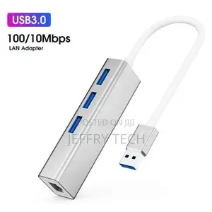 Rj45 to Usb Connector Cable 10/100mbps Ethernet 3-Usb 3.0 Po
