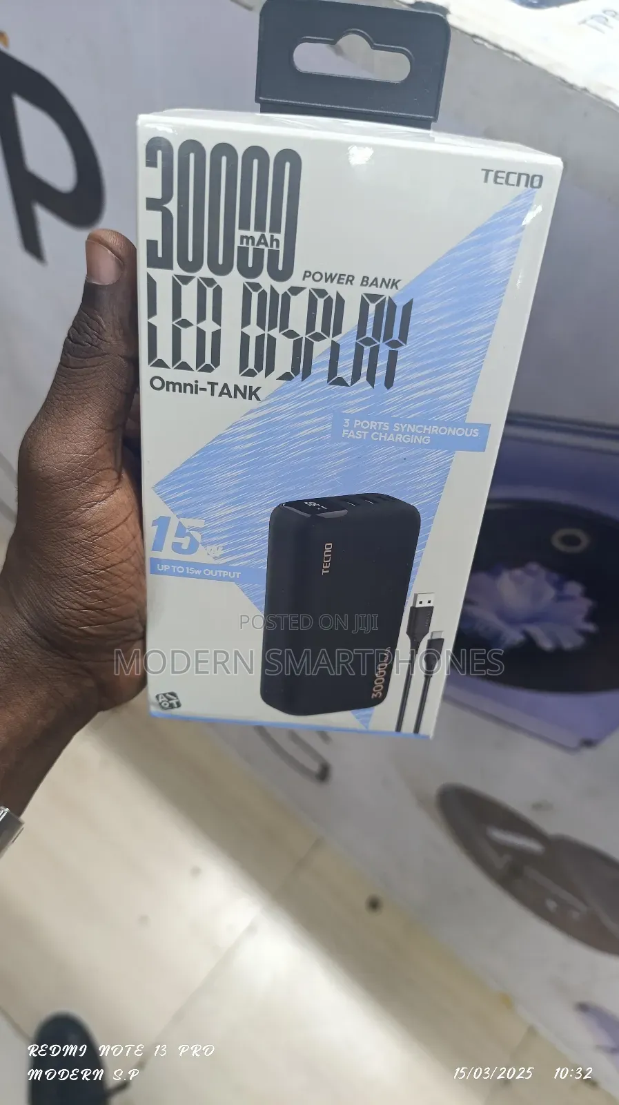 Tecno Omni Tank 30000mah Portable Powerbank