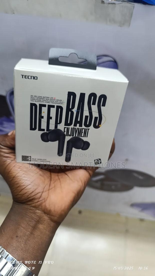Tecno Buds 3 Omni-Noise Cancellation 35h Deep Bass Earbuds