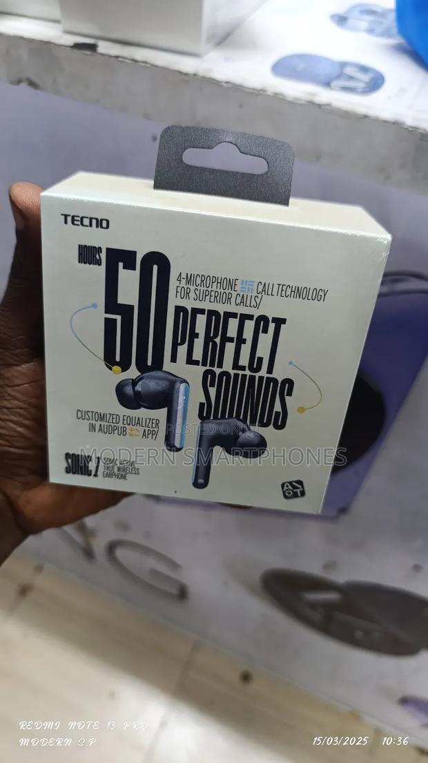 Tecno Sonic 1 Enc 50h Noise Cancellation, Wireless Earbuds - thumbnail 3