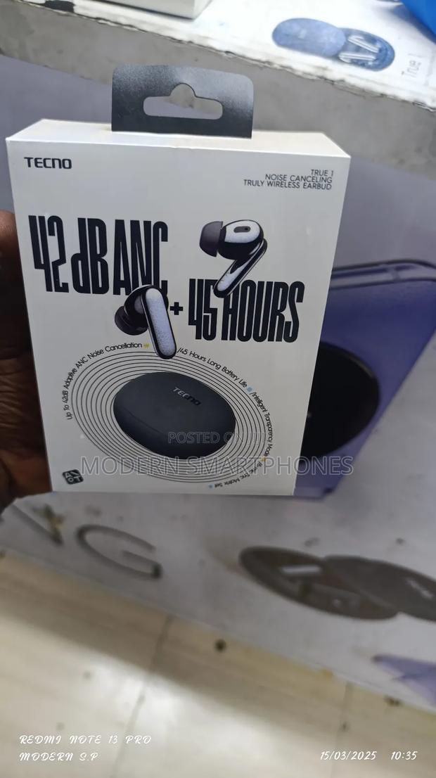 Tecno True 1 Noise Cancelling TWS Bluetooth Earphones - thumbnail 2