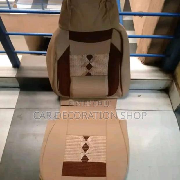 Baije Seat Leather Covers With Brown Centre Stitches - main view