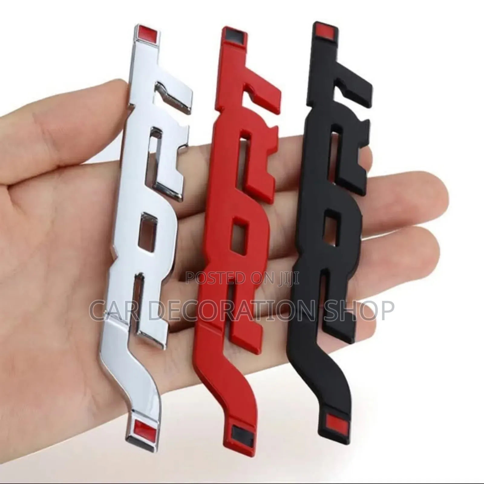 Sport 3d Decal Badge in Black,Red,Silver
