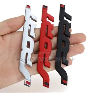Sport 3d Decal Badge in Black,Red,Silver