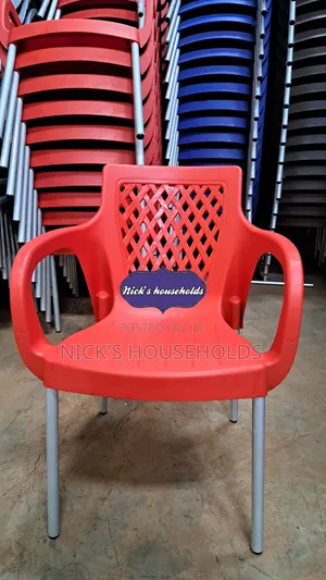 Red Plastic Chairs With Metal Tubing Legs Wholesale Prices