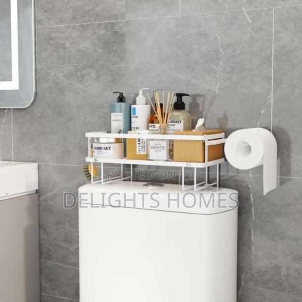 Single Layer Bathroom/ Toilet Racks With Tissue Holder - thumbnail 2