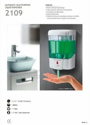 Plastic 700ml Automatic Liquid Soap Dispenser