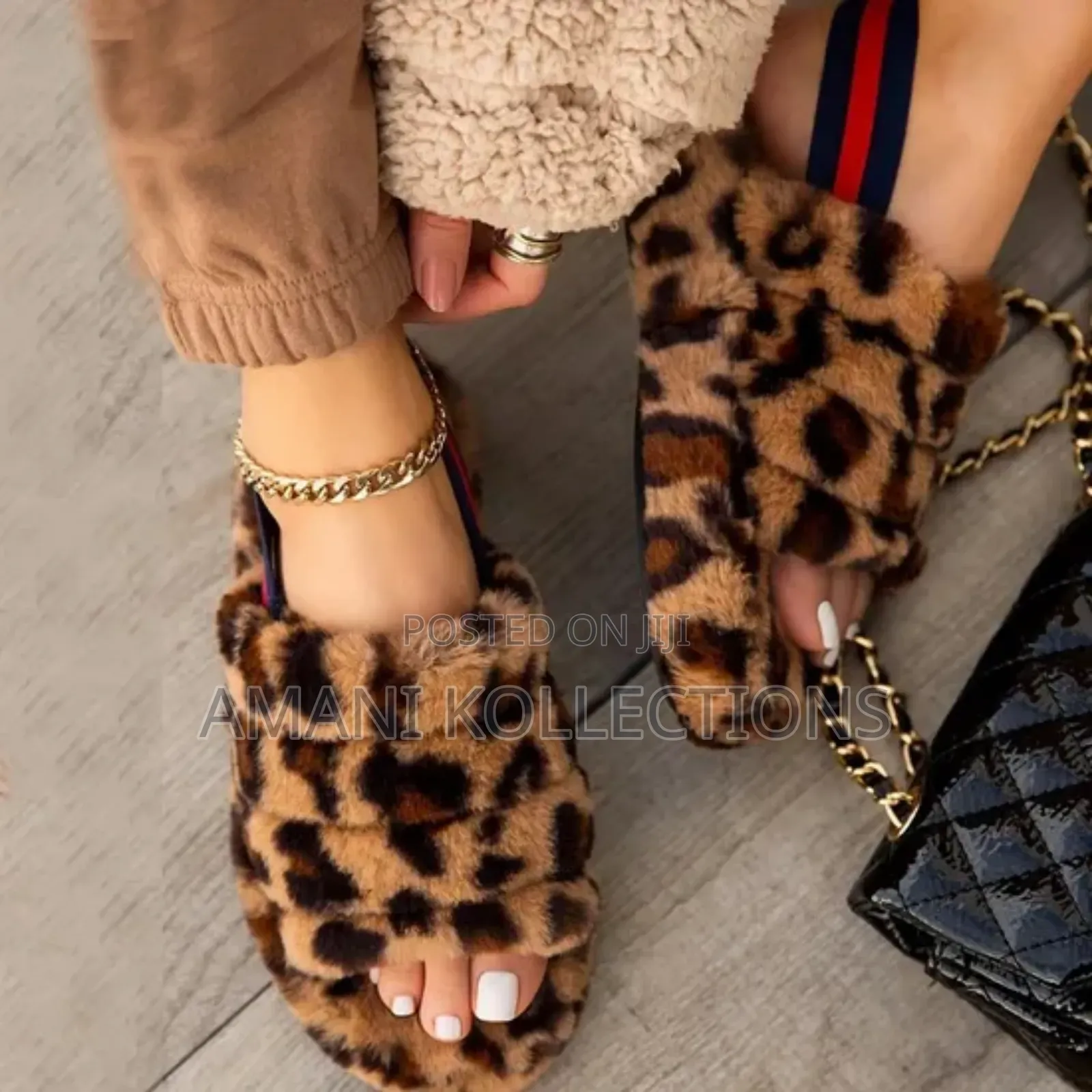 Fluffy Faux Far Slides