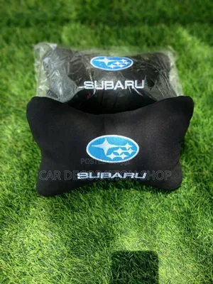 2pcs Subaru Branded Washable Fabric Car Neck Pillow