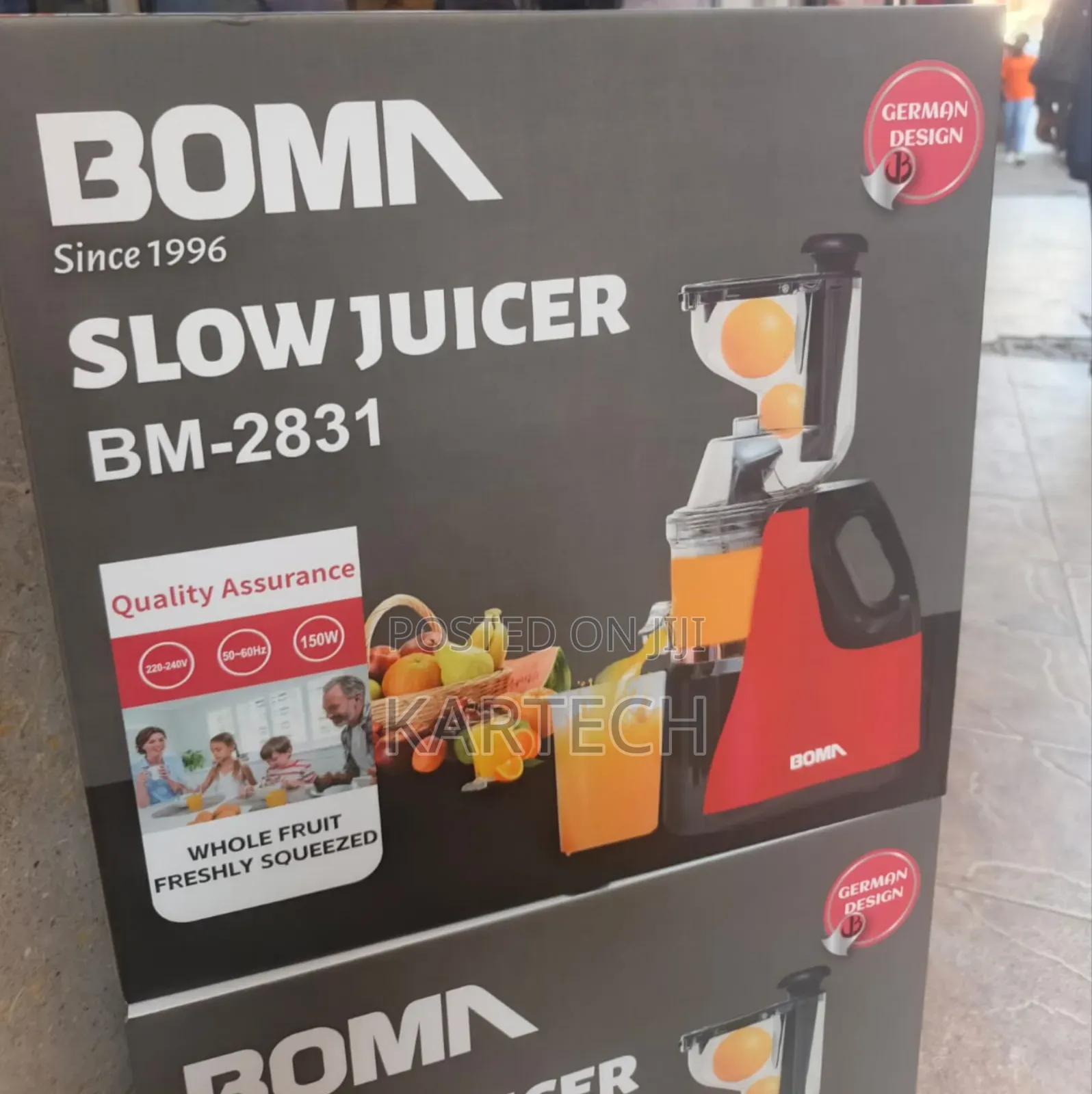 Boma Bm-2831 Slow Juicer –Whole Fruit Juice Extraction