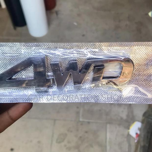 4wd Chrome 3d Decal Badge