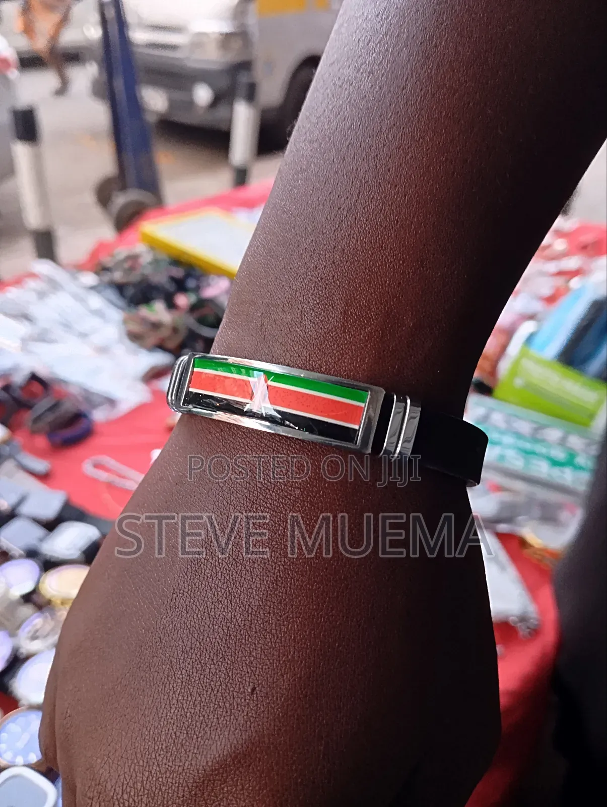 Kenyan Flag Bracelet.