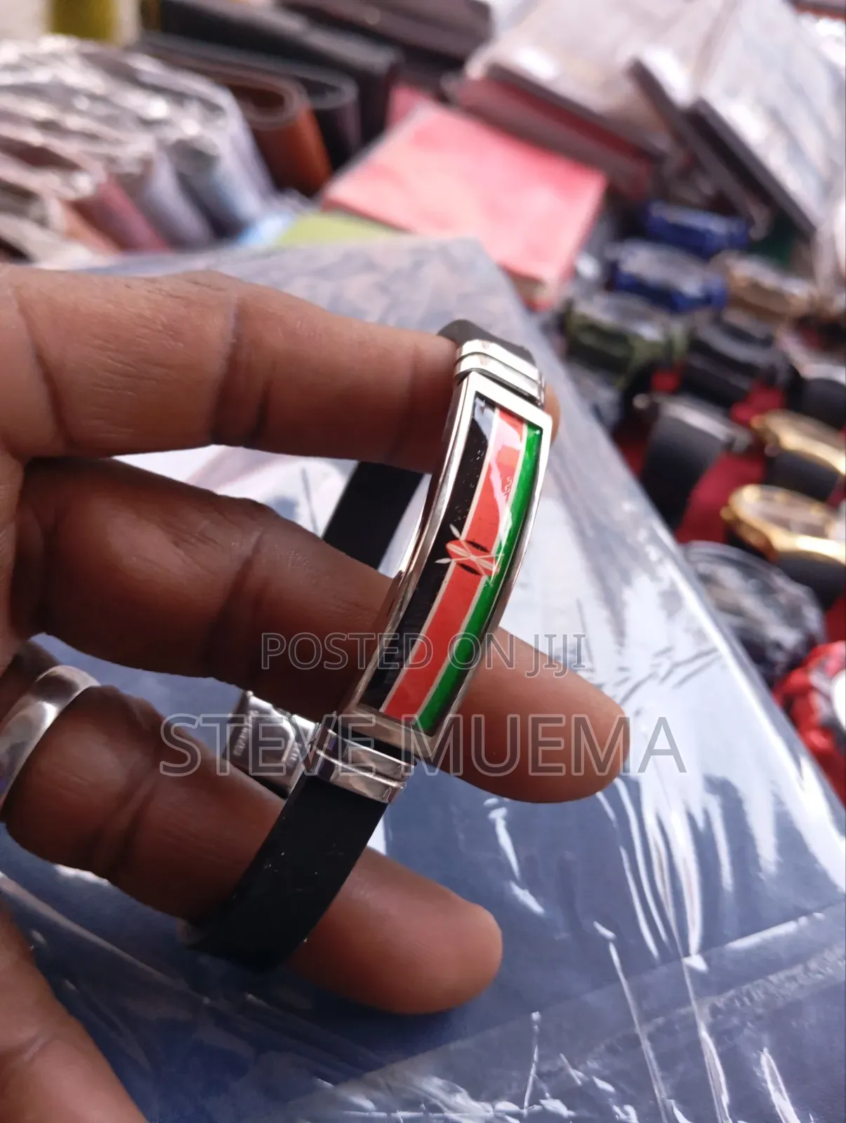 Kenyan Flag Bracelet.