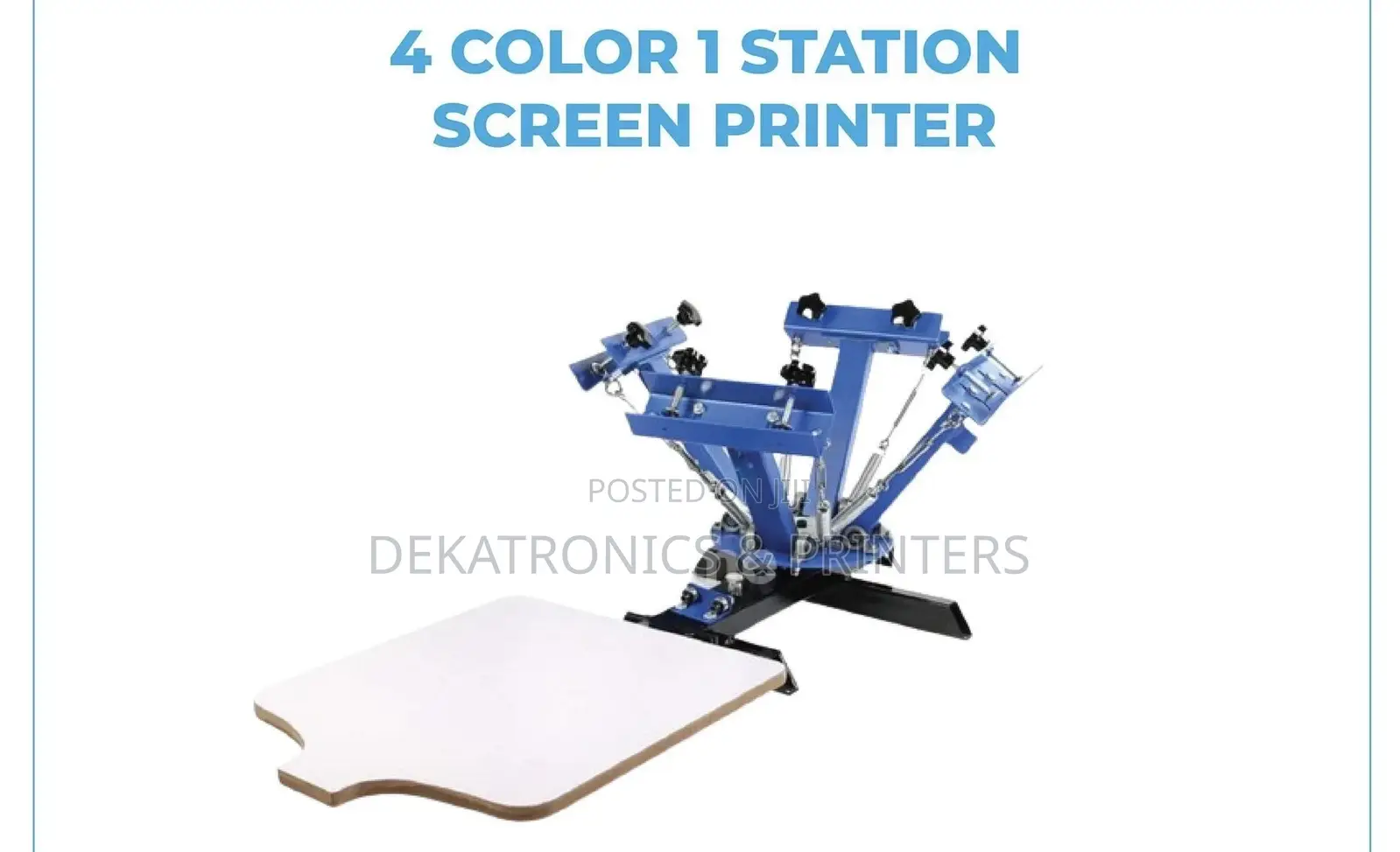 4 Color 1 Station Screen Printer