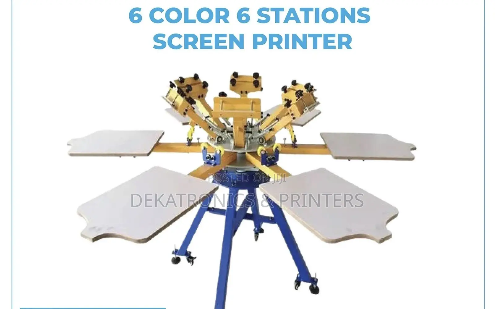 6 Color 6 Station Screen Printer