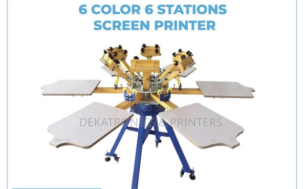 6 Color 6 Station Screen Printer - main view