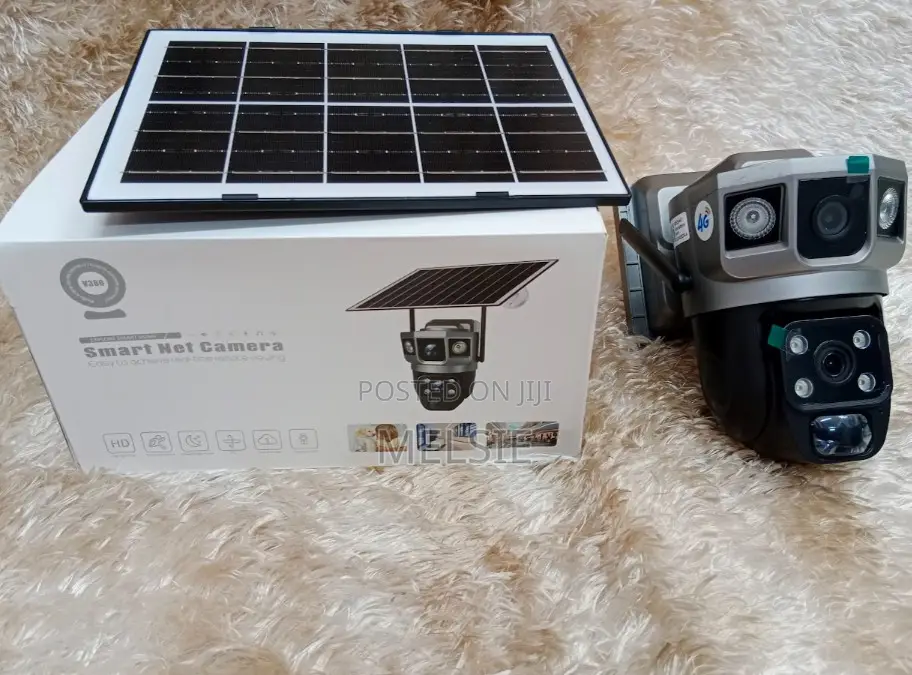 V380 Pro Wifi Camera With Solar Double Lens PTZ Camera