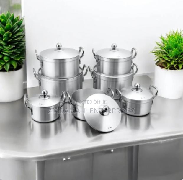 14-Piece Aluminum Pot Set: Versatile Kitchenware - main view