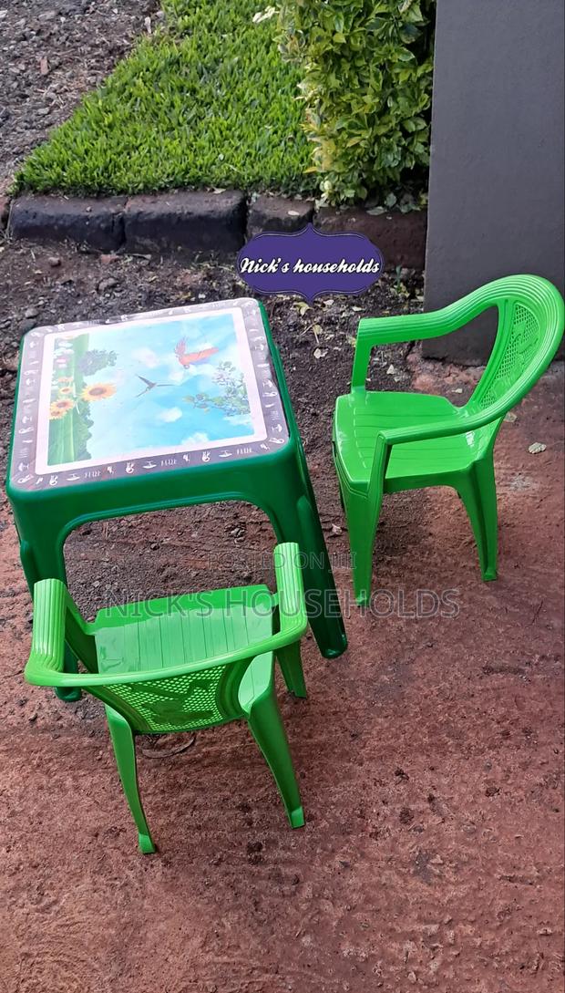 Children Plastic Chairs and Plastic Table - main view
