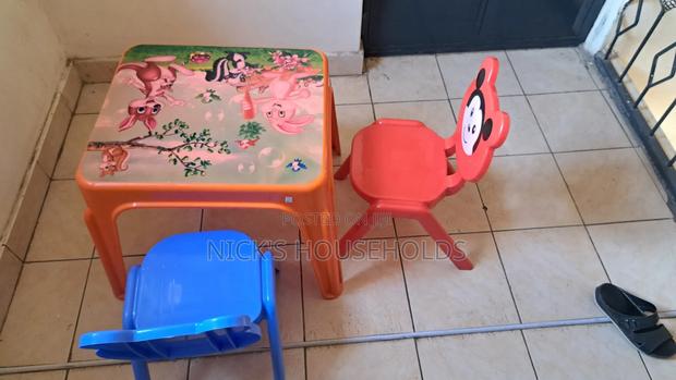 3pcs Plastic Table and Plastic Chairs Set - main view