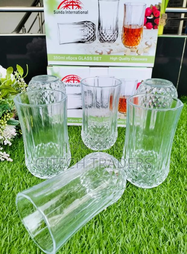 *6 PCS Long Crystal Glass