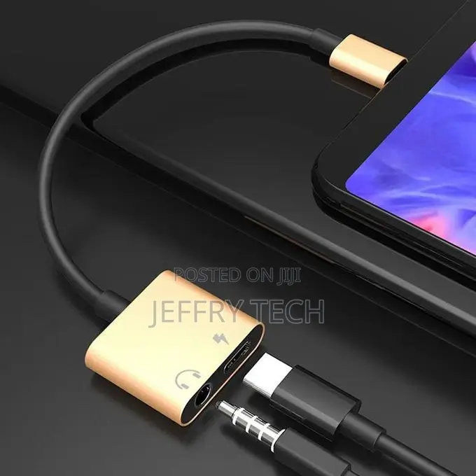 2 in 1 Audio Adapter Type C to 3.5mm Type C Charging Aux Otg