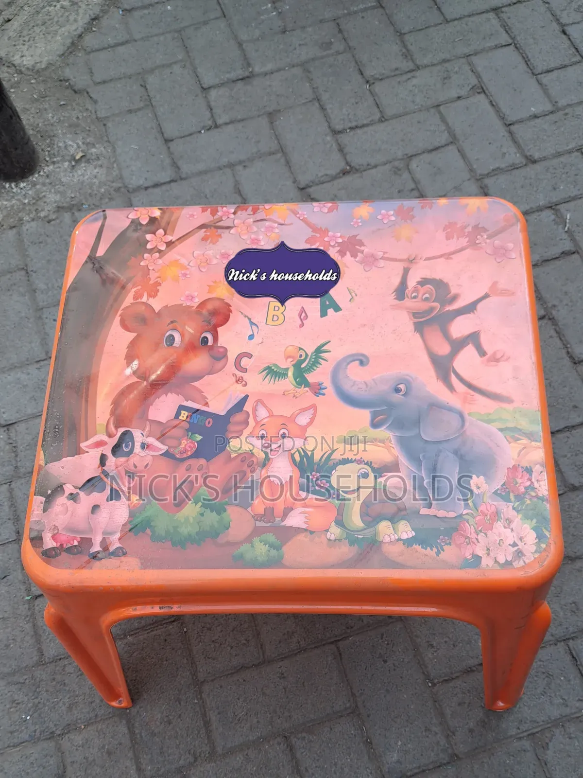 Elegant Plastic Kids Table (Orange)