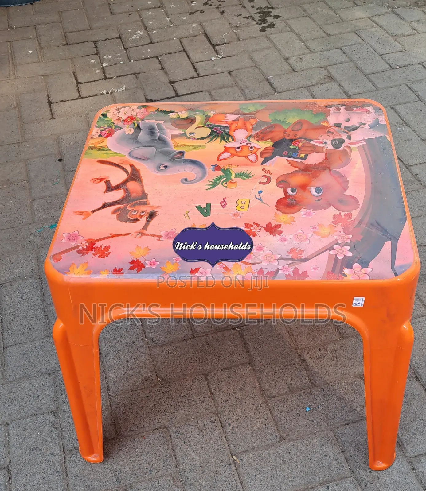 Elegant Plastic Kids Table (Orange)