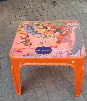 Elegant Plastic Kids Table (Orange)