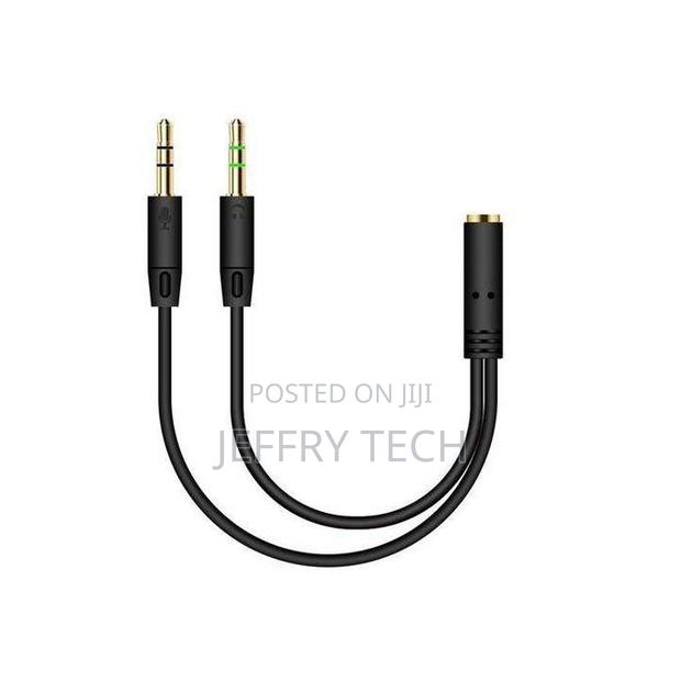 Headphone Splitter Earphone Adapter Audio 3.5mm Female-Black
