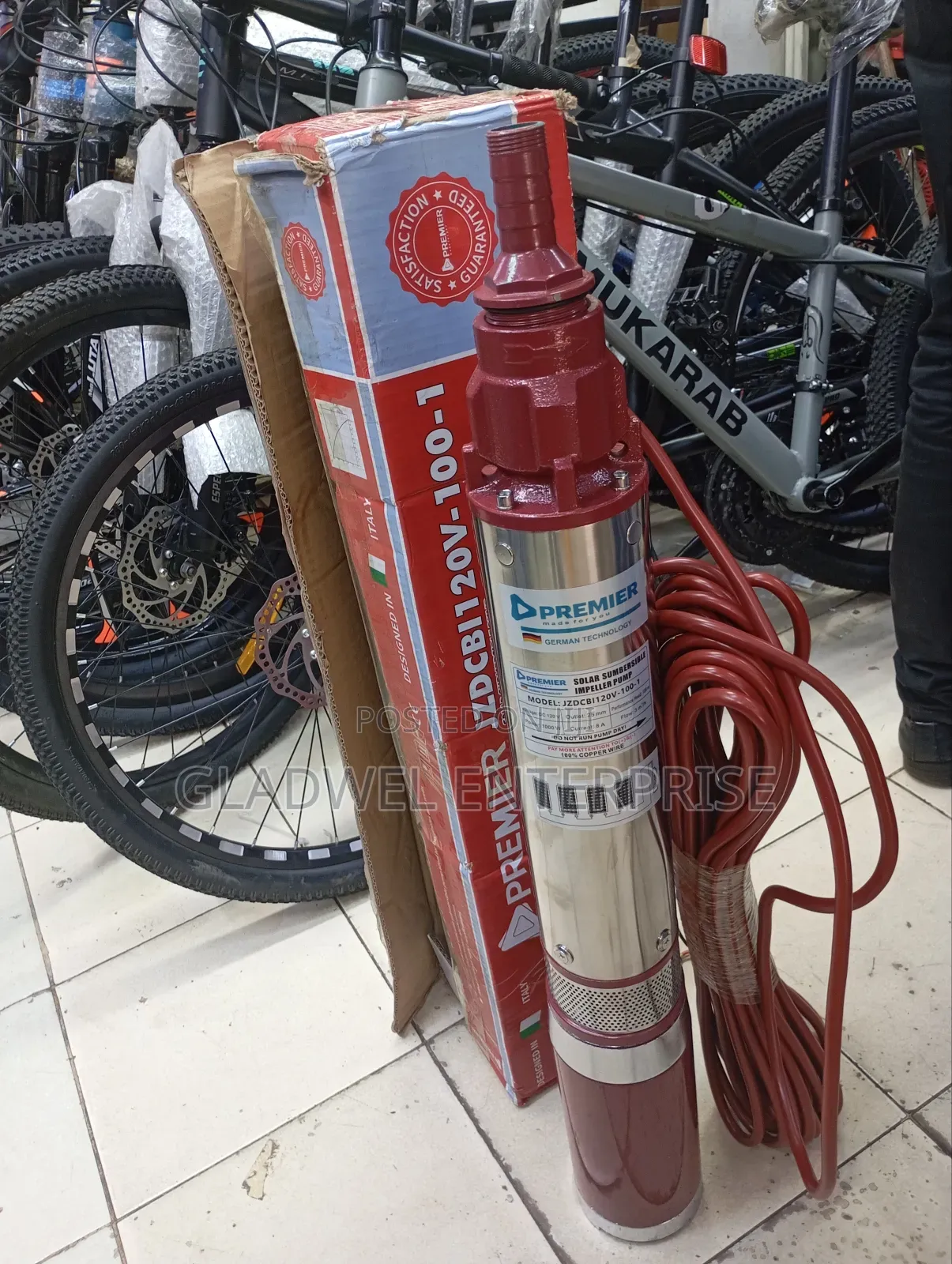 Approved Premier Dc Deep Well Pump/100m Head/1000 Watts