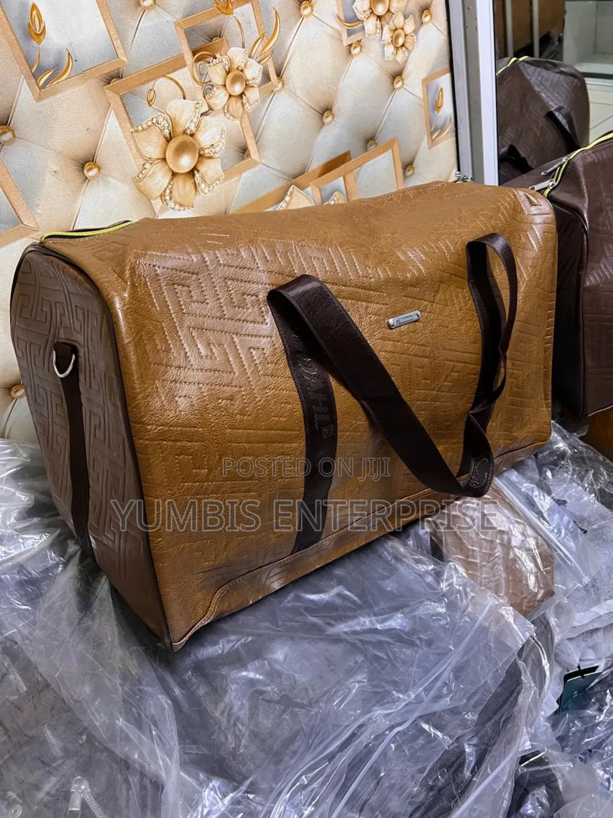 Large Brown Leather "Duffle -Travel''bags at 1500