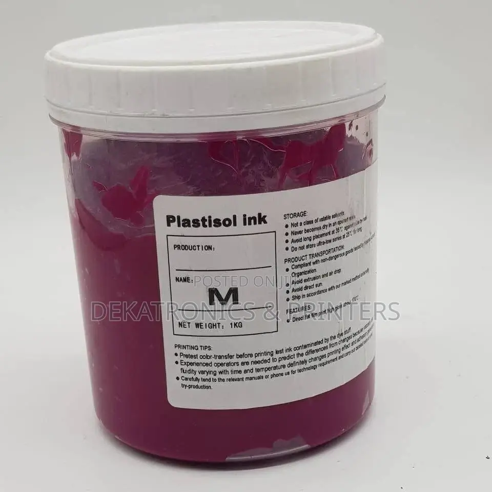 1kg Plastisol Inks for Screen Printing