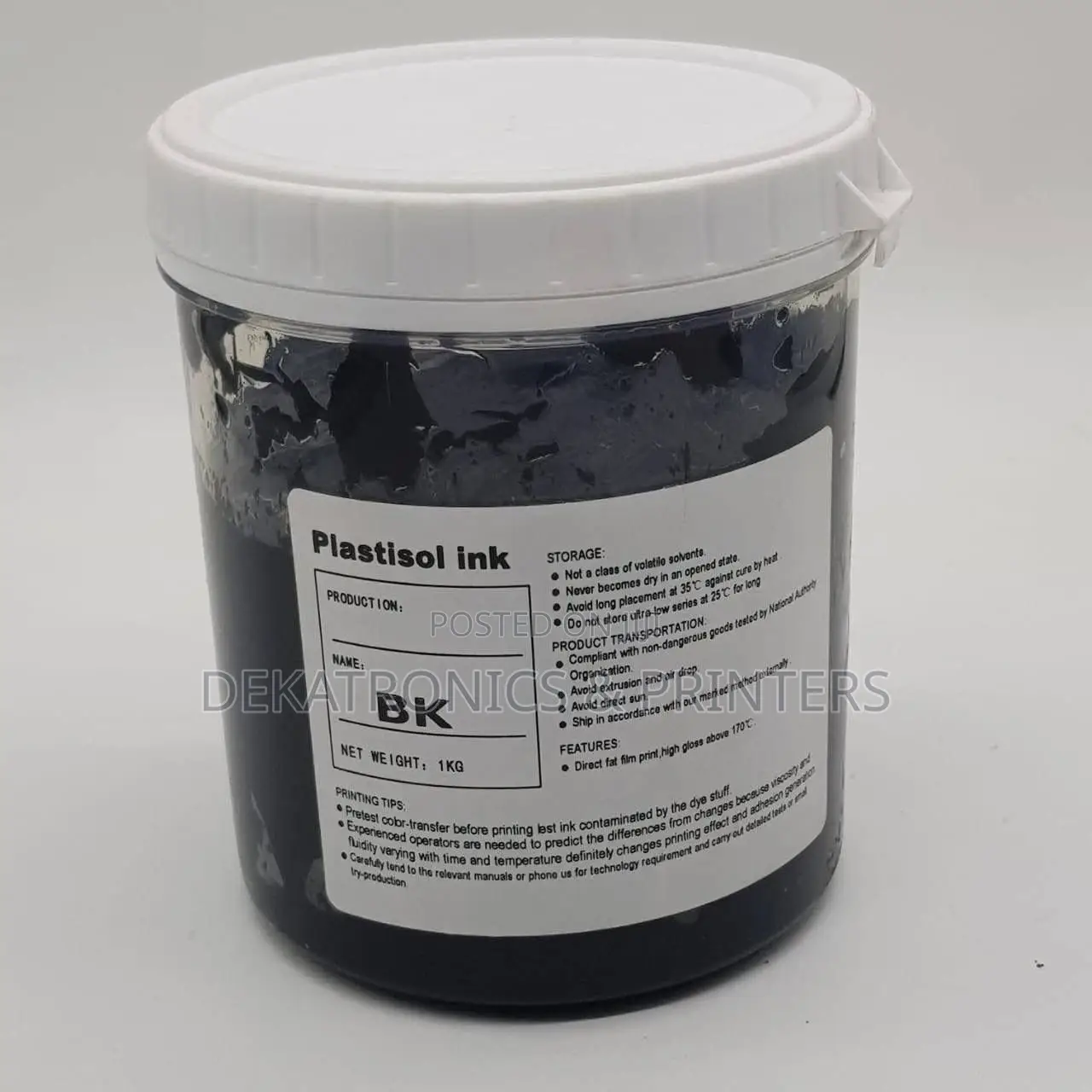 1kg Plastisol Inks for Screen Printing