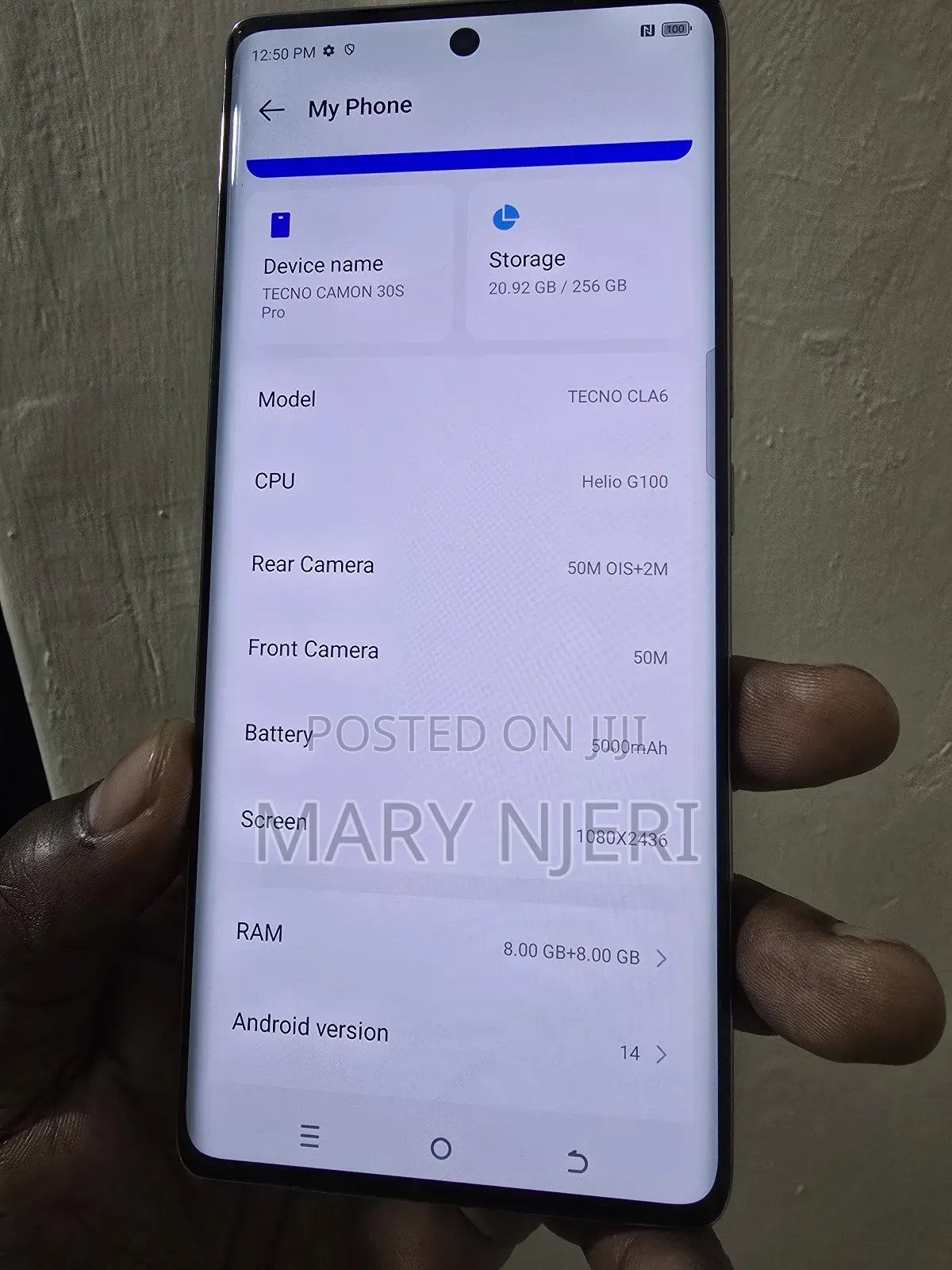 Tecno Camon 30S Pro 256 GB Gold