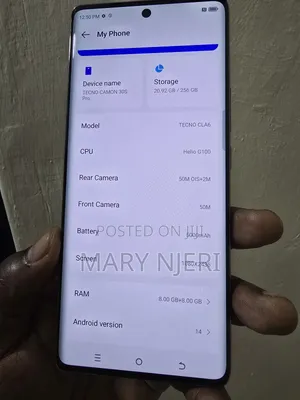 Tecno Camon 30S Pro 256 GB Gold