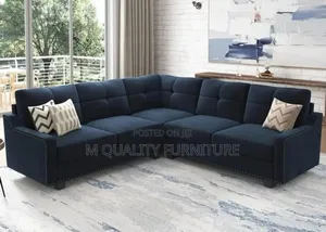 New Elegant Blue Corner Couch