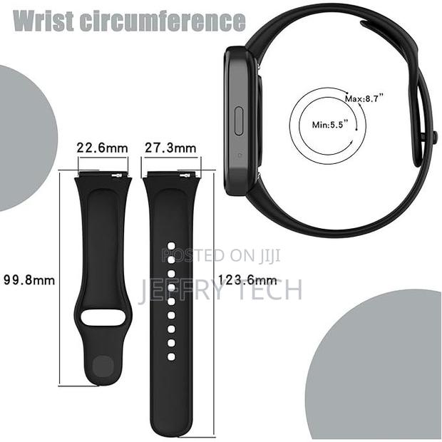 Xiaomi Mi Watch 3 Active Sport Silicone Wrist Strap (Black) - thumbnail 2