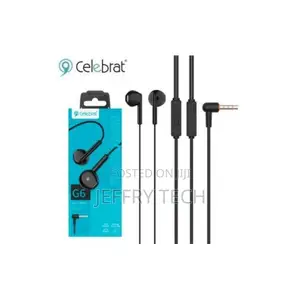 Celebrat Stereo Sound Earphone Celebrat G6 - Black