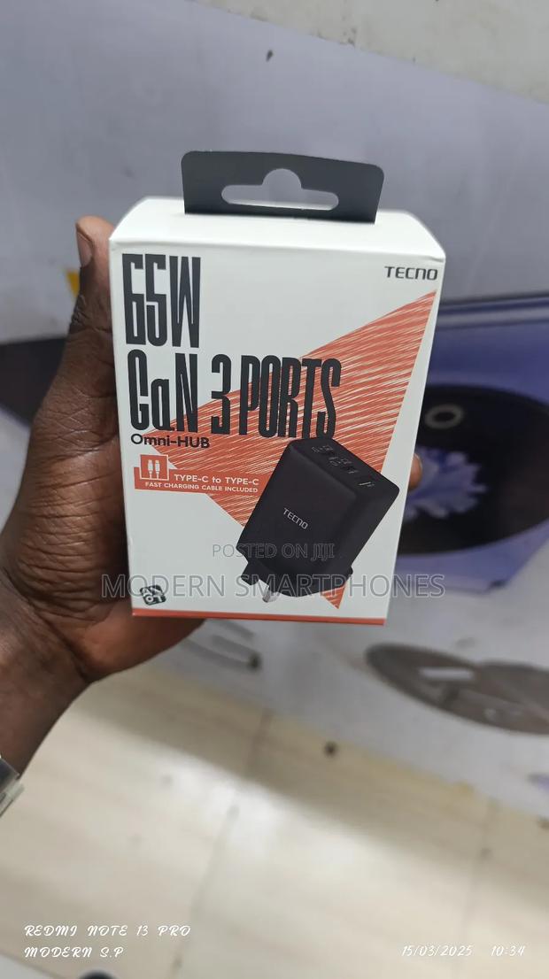 Tecno 65w Gan Omni Hub 3 Ports - main view