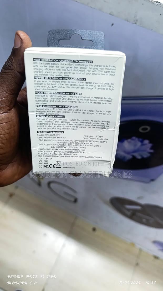 Tecno 65w Gan Omni Hub 3 Ports - thumbnail 3