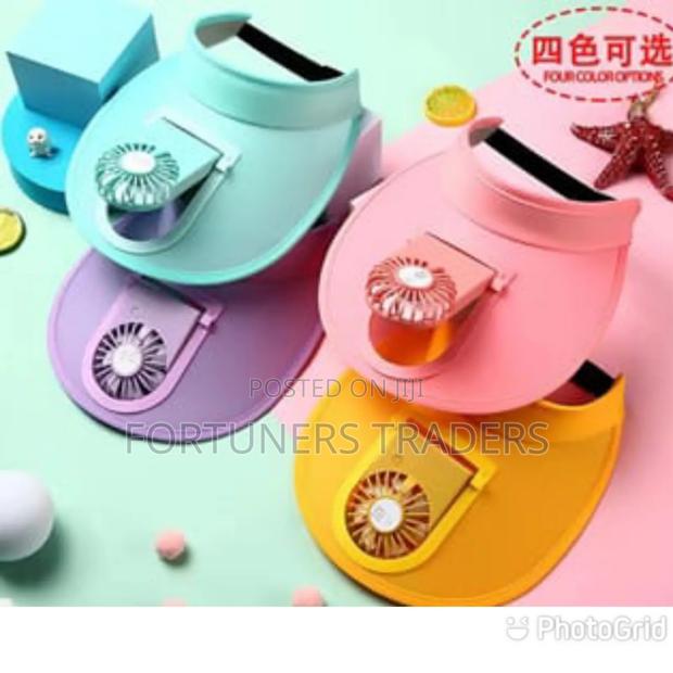 *Sun Visor Hats With Usb Fan - thumbnail 2