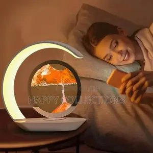 *Night Light 3d Moving Sand Art Liquid Hourglass Led Lamp