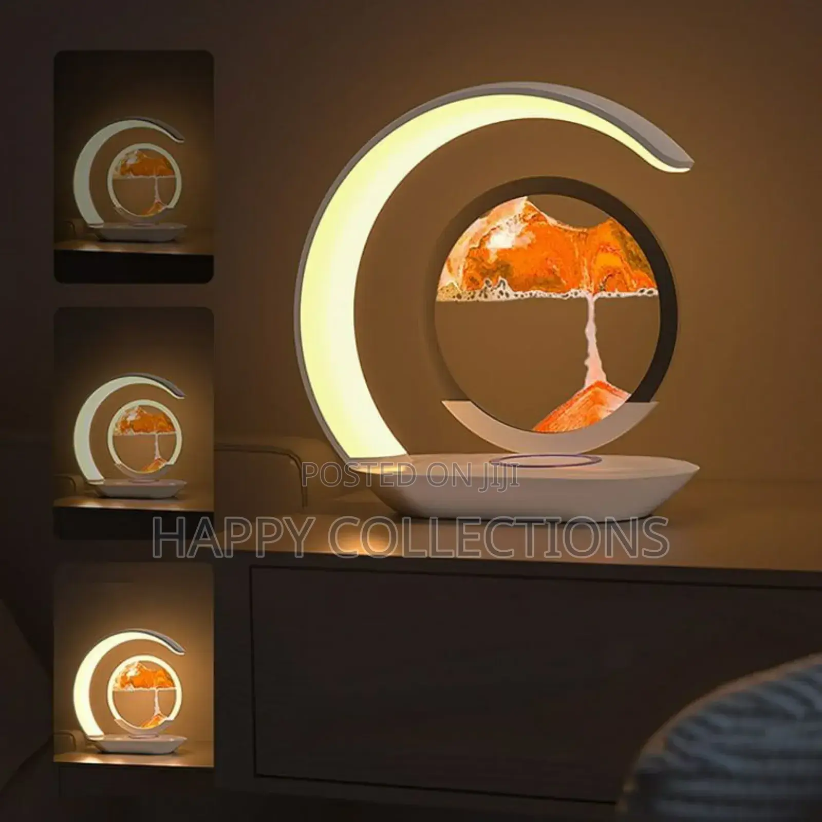 *Night Light 3d Moving Sand Art Liquid Hourglass Led Lamp