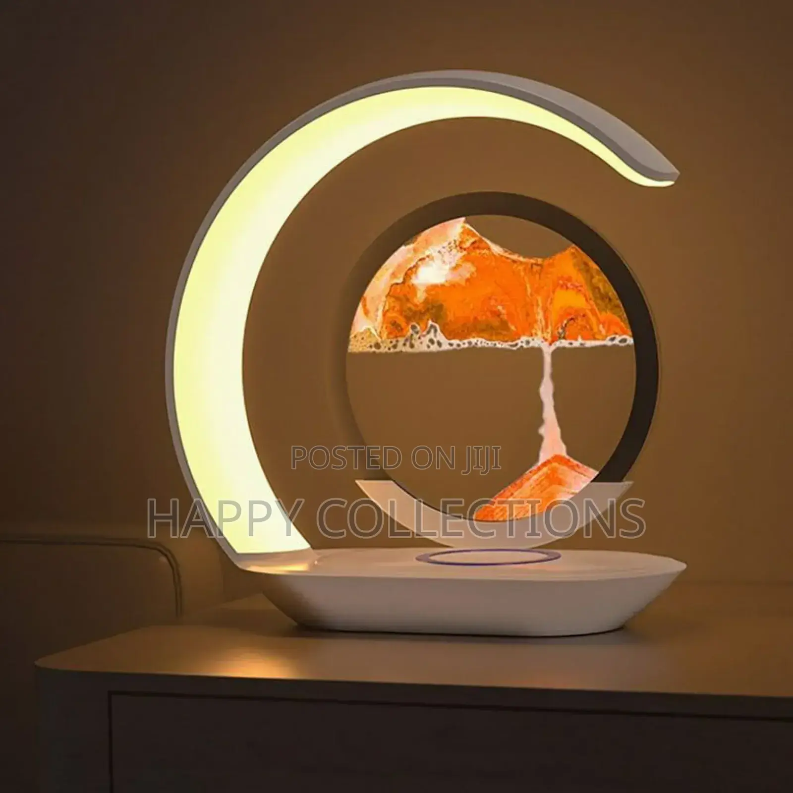 *Night Light 3d Moving Sand Art Liquid Hourglass Led Lamp
