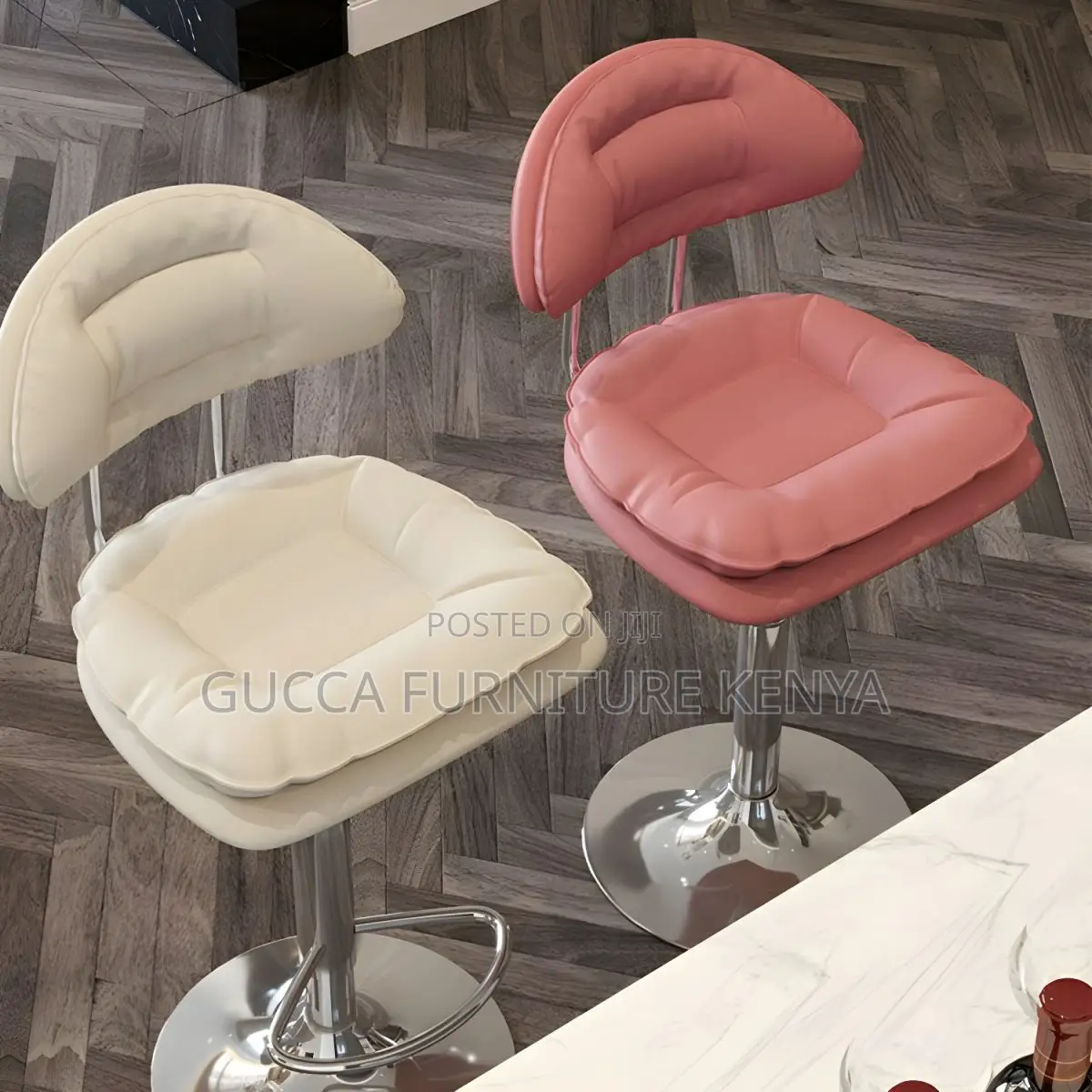 Home Chairs:Leather Modern Stool With Adjustable Height